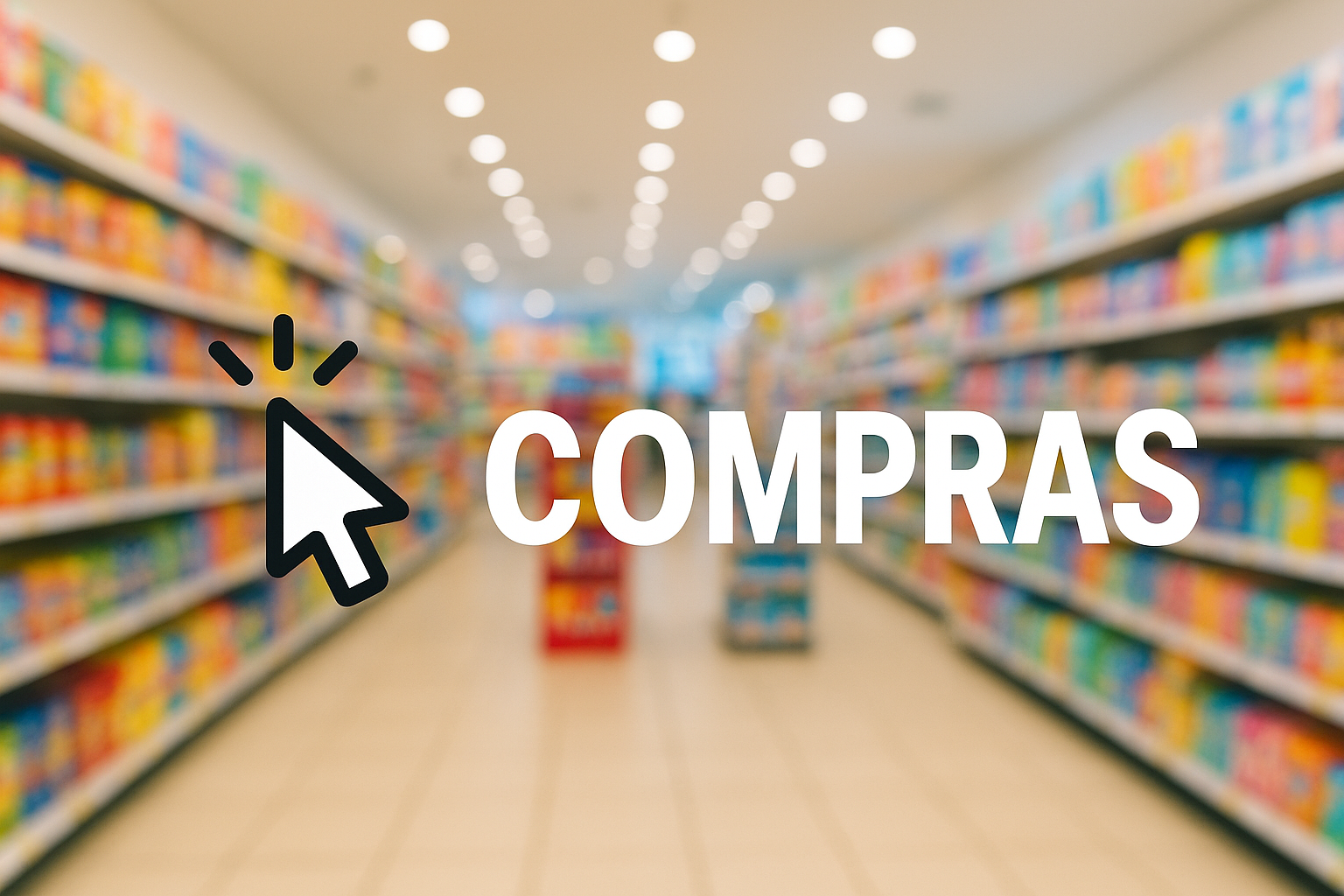 podrias ahcer una imagen que el fondo sea un local con muchos productos y adelante diga el icono del click seguido de la palabra compras